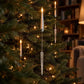 Bougies LED de sapin à suspendre avec ornements décoratifs