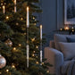 Bougies LED de sapin à suspendre avec ornements décoratifs