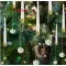 Bougies LED de sapin à suspendre avec ornements décoratifs