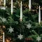 Bougies LED de sapin à suspendre avec ornements décoratifs