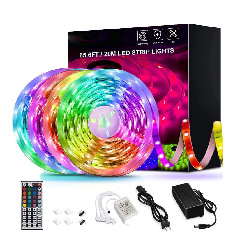 Kit de quatre rubans LED RVB avec télécommande 44 touches