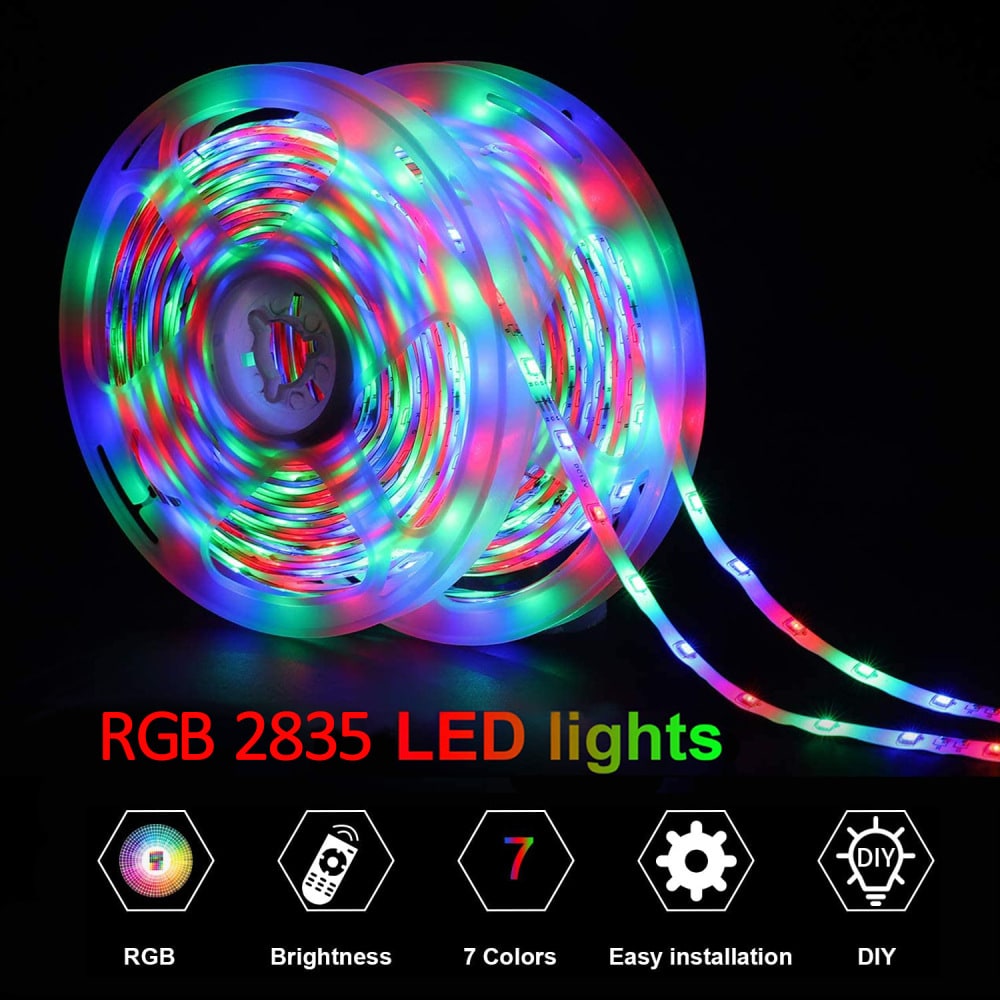 Ruban LED RVB USB avec télécommande, de 1 à 5 m