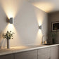 Applique LED semi-cylindrique à éclairage haut et bas
