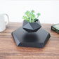 Pot de plante en lévitation magnétique avec base hexagonale