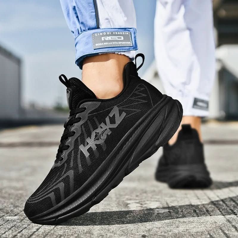 Chaussures de sport à lacets en maille avec semelle en mousse