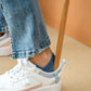 Chausse-pied long en bois avec support mural magnétique