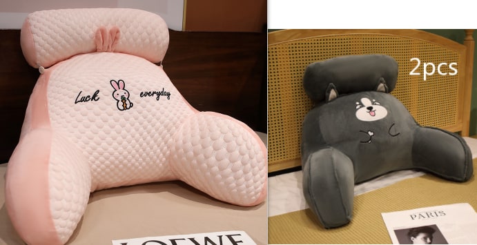 Dossier de lecture rembourré avec accoudoirs et coussin de nuque