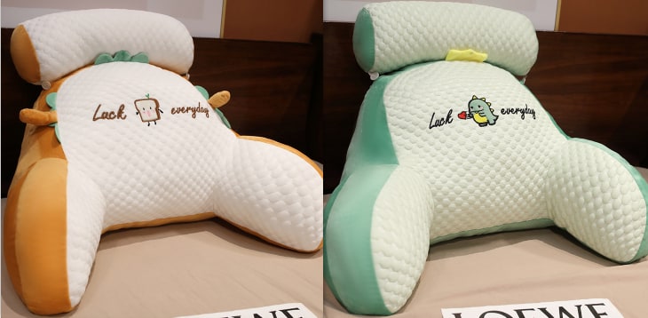 Coussin de lecture avec accoudoirs et appui-nuque amovible