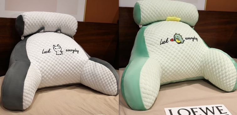 Coussin de lecture avec accoudoirs et appui-nuque amovible