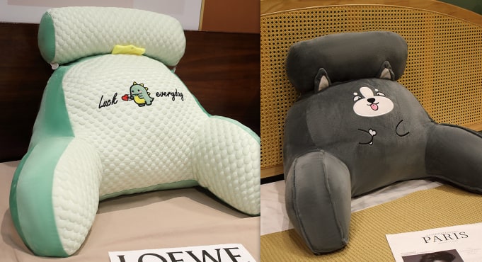Coussin de lecture avec accoudoirs et appui-nuque amovible