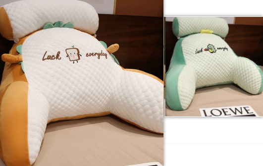 Coussin de lecture avec accoudoirs et appui-nuque amovible