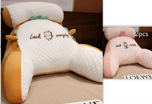 Dossier de lecture rembourré avec accoudoirs et coussin de nuque