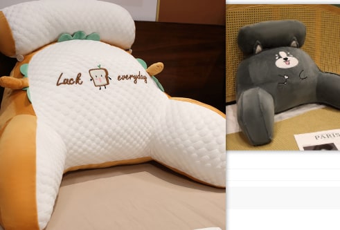 Coussin de lecture avec accoudoirs et appui-nuque amovible