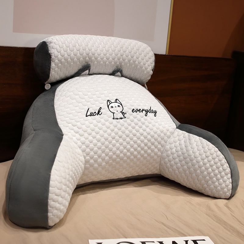 Coussin de lecture avec accoudoirs et appui-nuque amovible