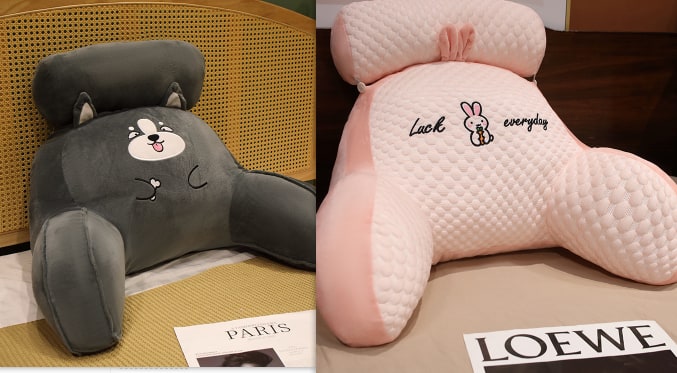 Coussin de lecture avec accoudoirs et appui-nuque amovible