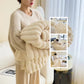 Couverture en fausse fourrure double face avec option taie assortie