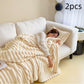 Couverture en fausse fourrure double face avec option taie assortie