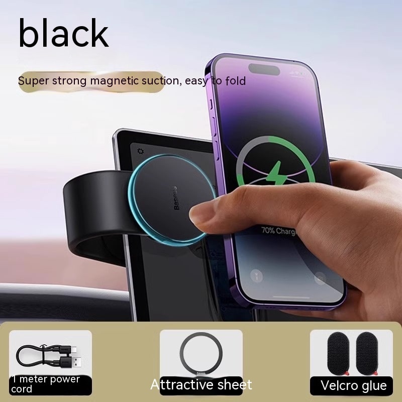 Support magnétique de téléphone pour tableau de bord à bras flexible