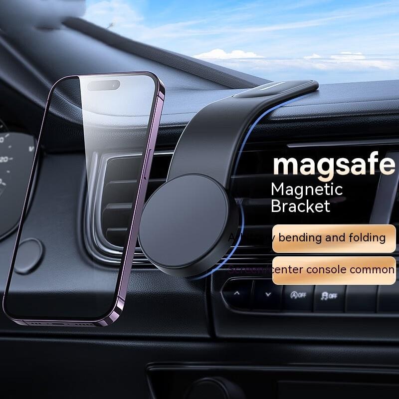 Support magnétique de téléphone pour tableau de bord à bras flexible