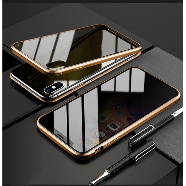 Coque magnétique pour iPhone avec verre de confidentialité