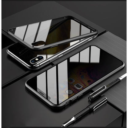 Coque magnétique pour iPhone avec verre de confidentialité