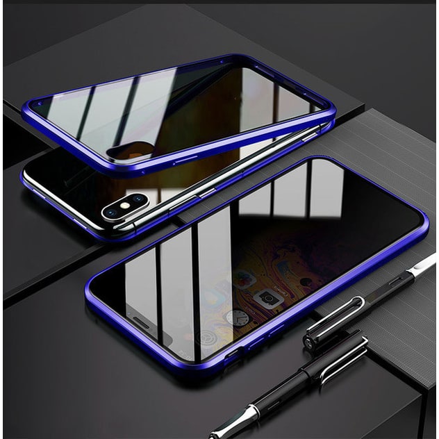 Coque magnétique pour iPhone avec verre de confidentialité