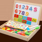 Tableau magnétique et ardoise double face en coffret bois