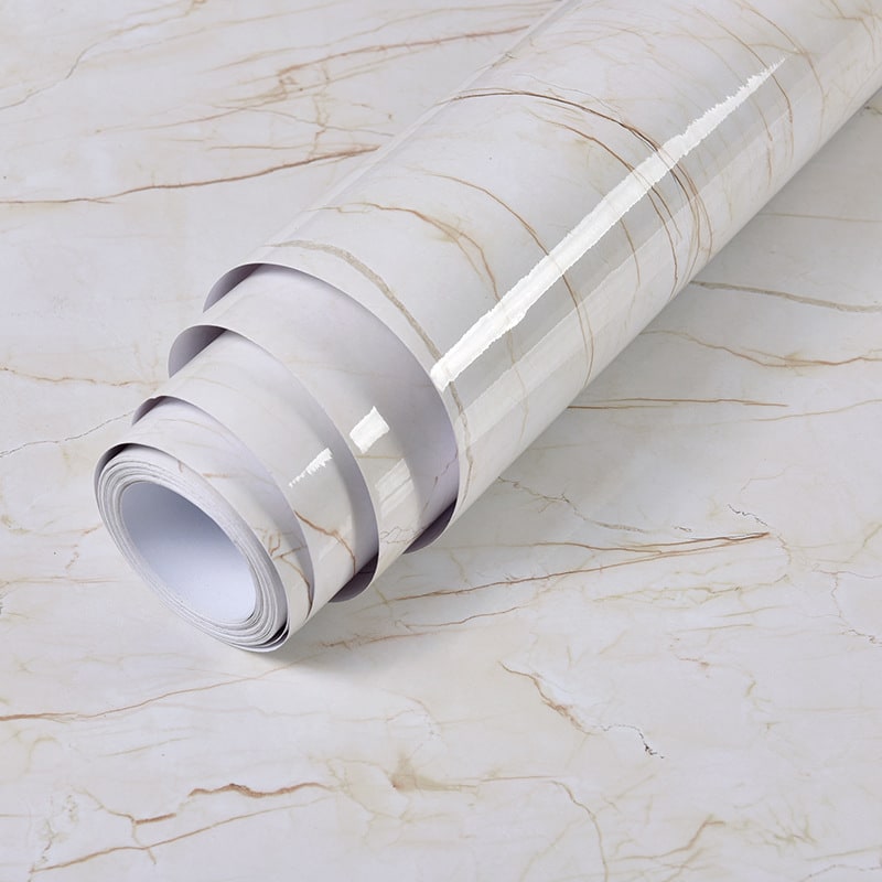 Revêtement adhésif effet marbre en PVC, largeur 60 cm
