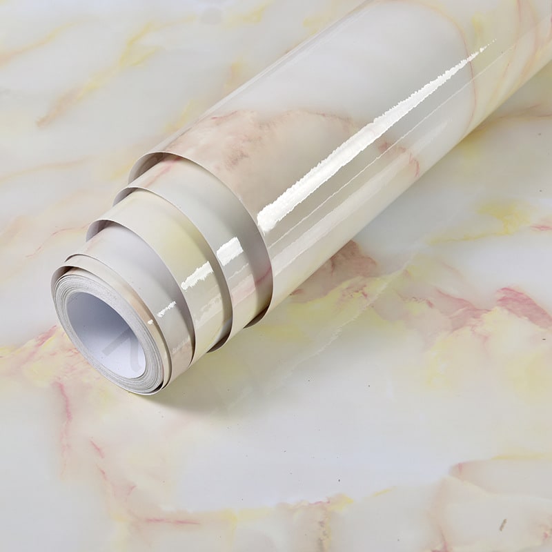 Film adhésif effet marbre brillant, largeur 60 cm