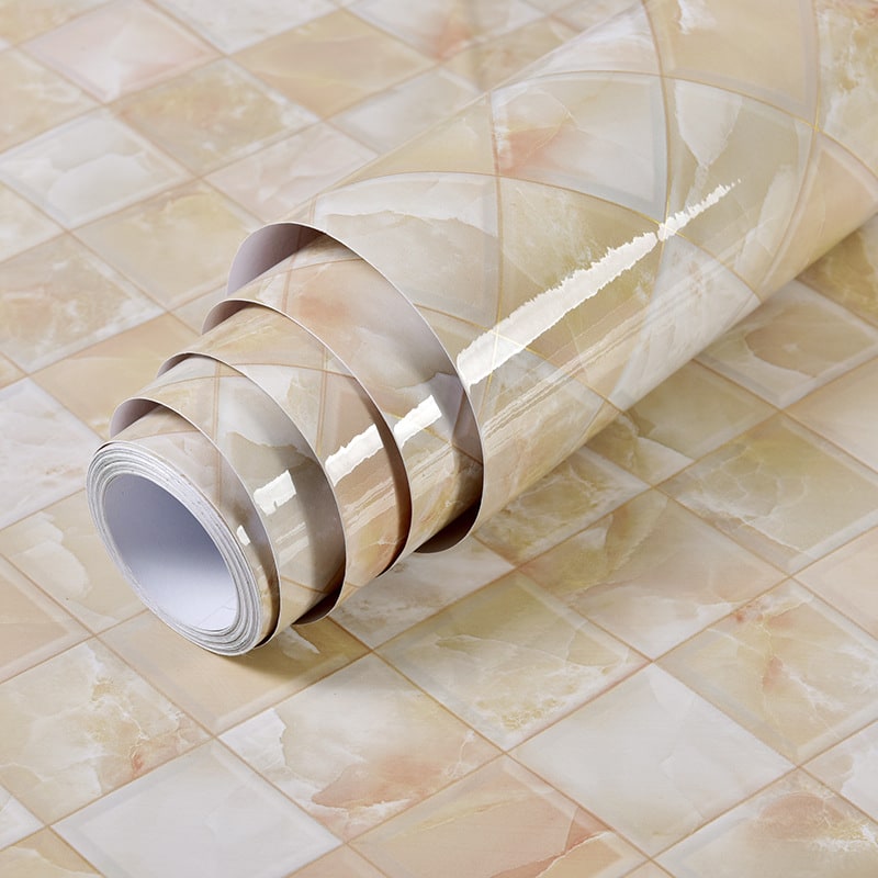 Revêtement adhésif effet marbre en PVC, largeur 60 cm