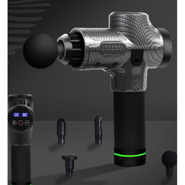 Pistolet de massage rechargeable à six têtes et écran LCD