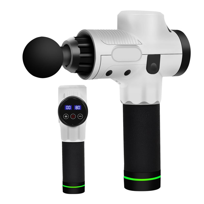 Pistolet de massage rechargeable à six têtes et écran LCD