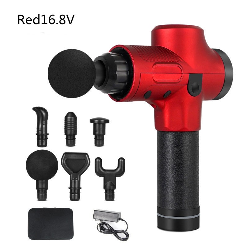 Pistolet de massage rechargeable à six têtes et écran LCD