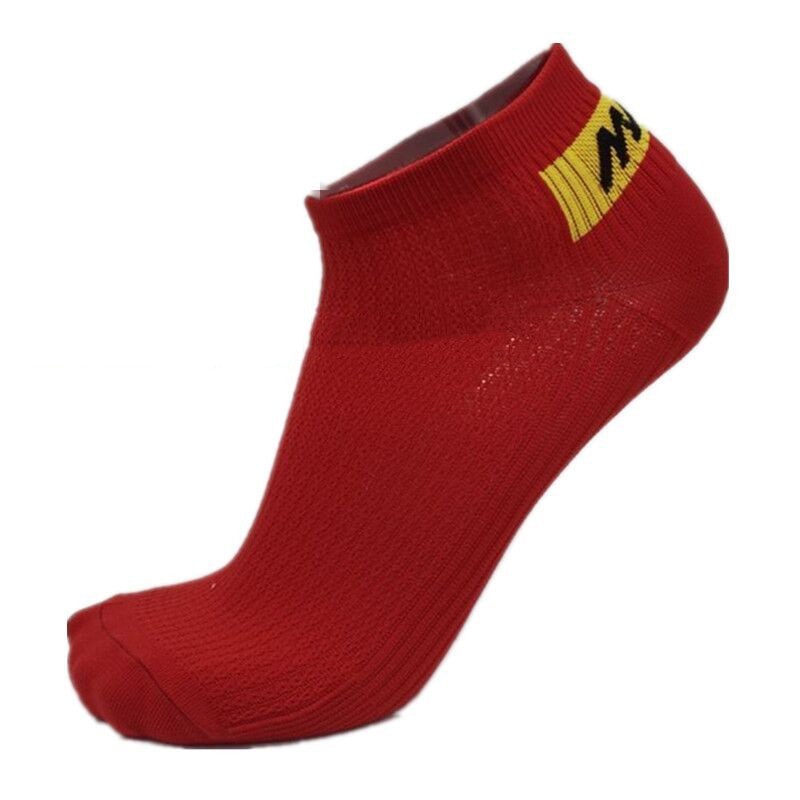 Chaussettes de sport courtes en coton à zones en maille