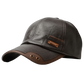 Casquette homme en similicuir à visière courbe