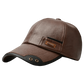 Casquette homme en similicuir à visière courbe