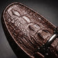 Mocassins homme en similicuir effet crocodile avec mors métallique