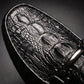 Mocassins homme en similicuir effet crocodile avec mors métallique