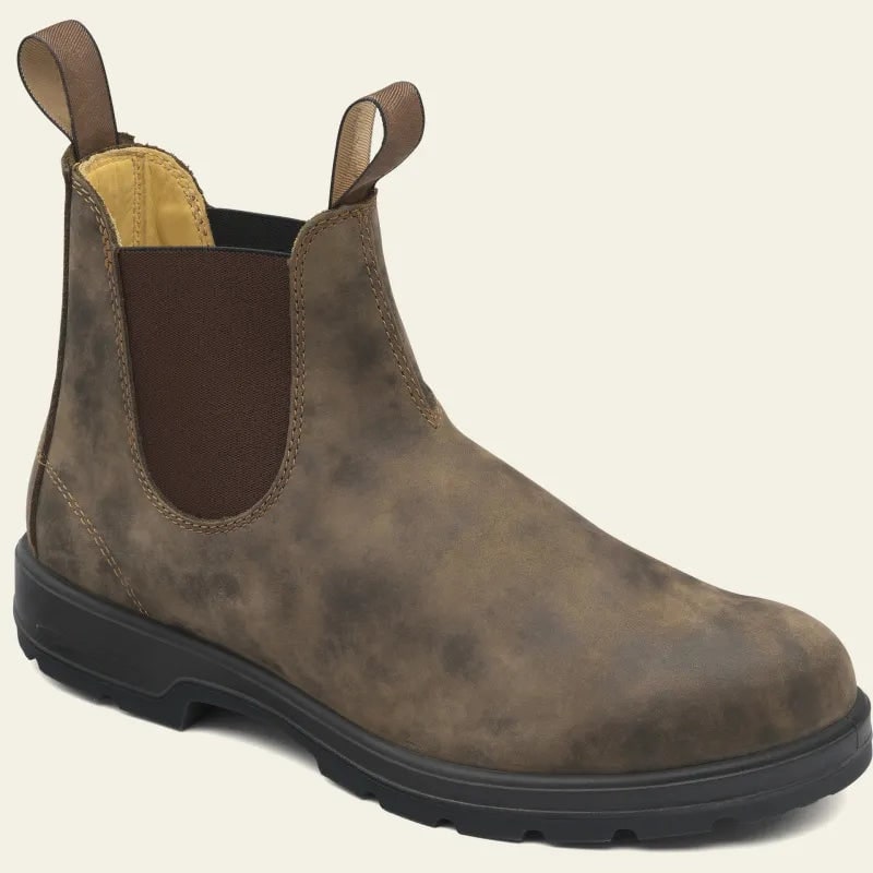 Bottines Chelsea homme en cuir à semelle crantée