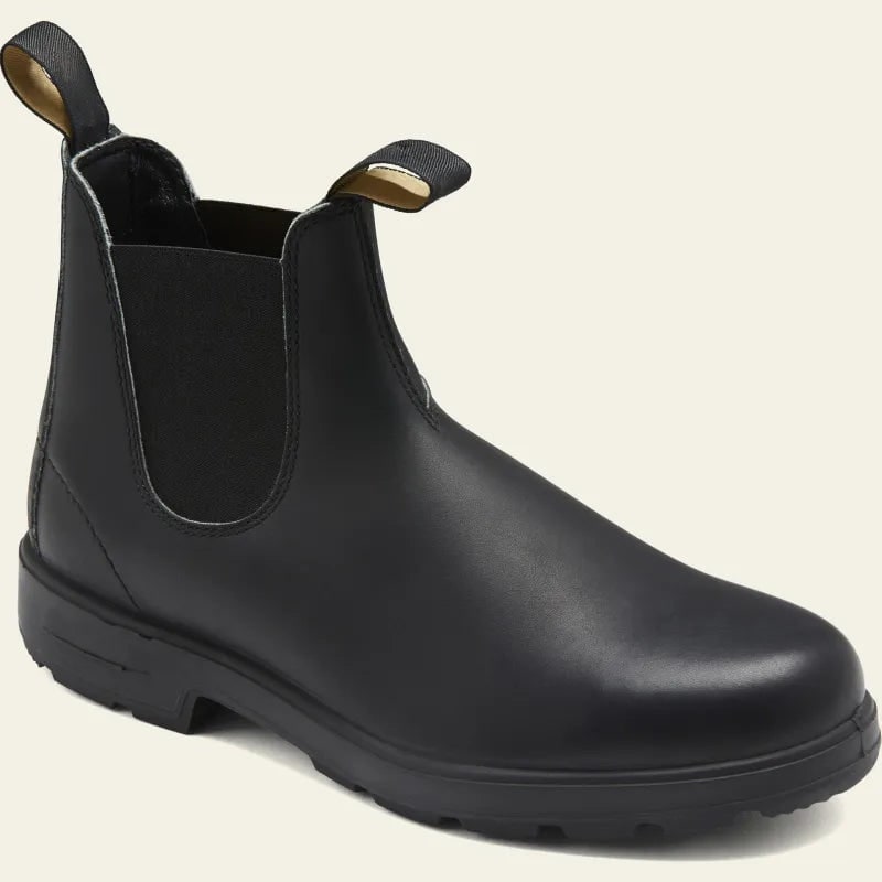 Bottines Chelsea homme en cuir à semelle crantée