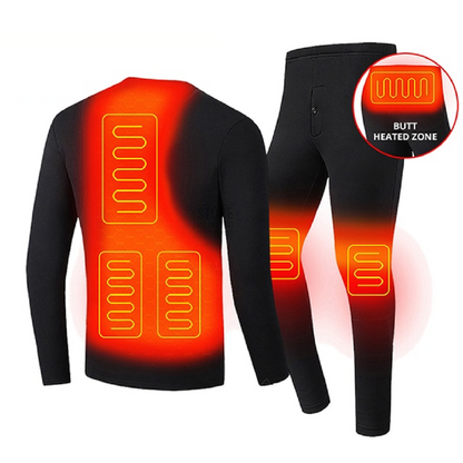 Ensemble de sous-vêtements thermiques chauffants USB