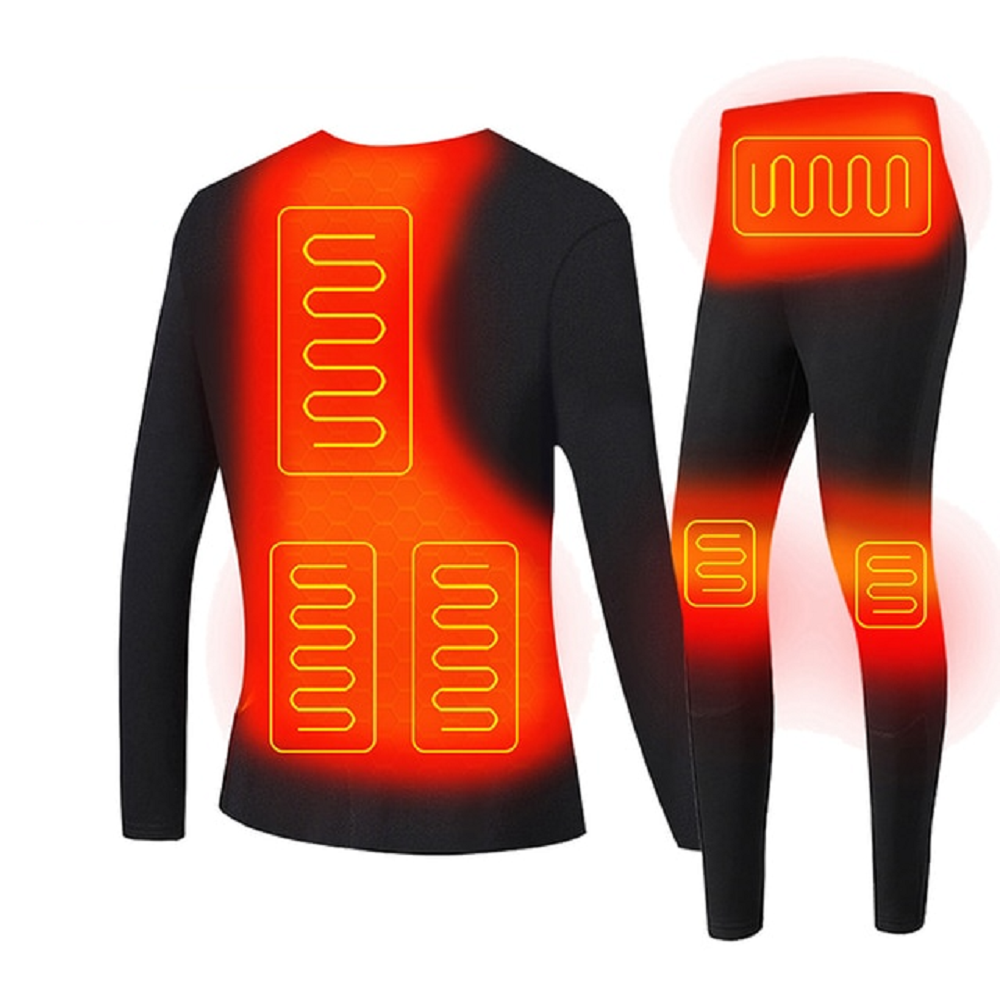 Ensemble de sous-vêtements thermiques chauffants USB