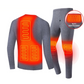 Ensemble de sous-vêtements thermiques chauffants USB