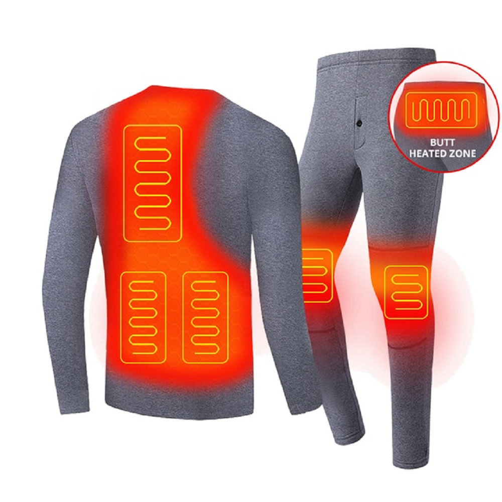 Ensemble de sous-vêtements thermiques chauffants USB