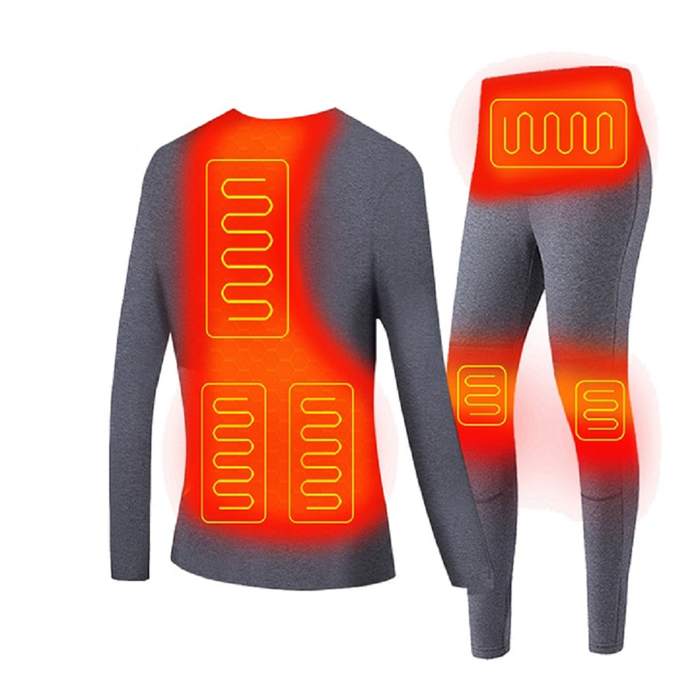 Ensemble de sous-vêtements thermiques chauffants USB