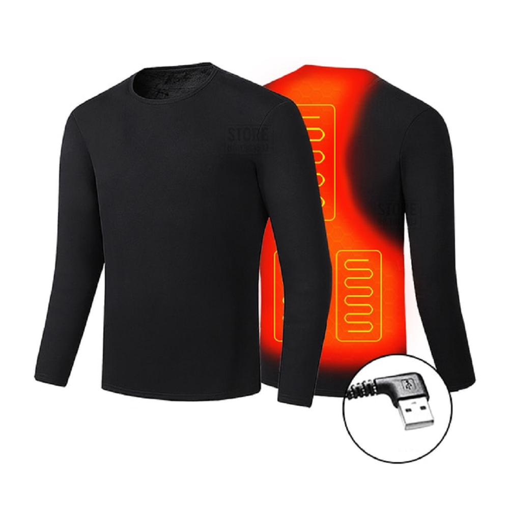 Ensemble de sous-vêtements thermiques chauffants USB