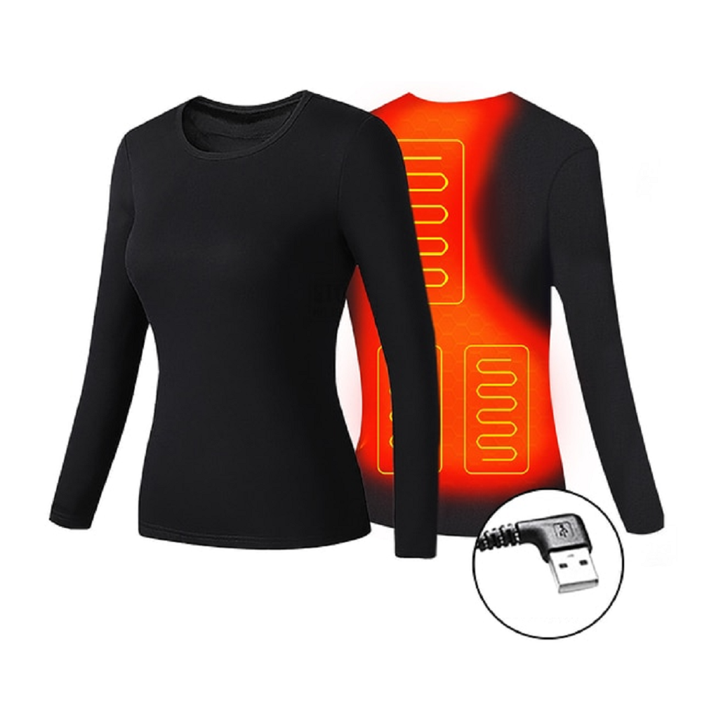 Ensemble de sous-vêtements thermiques chauffants USB