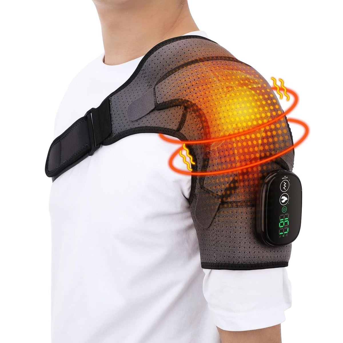 Épaulière chauffante rechargeable avec vibrations