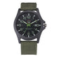 Montre analogique homme à bracelet nylon et cadran 24 heures