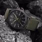 Montre analogique homme à bracelet nylon et cadran 24 heures